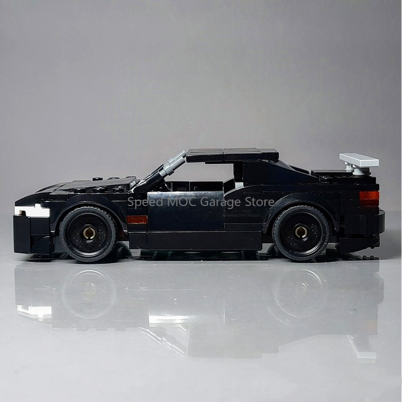 Model Kit Jdm - MOC บล็อกตัวต่อรถสปอร์ต JDM สีดำ ยุค 1990