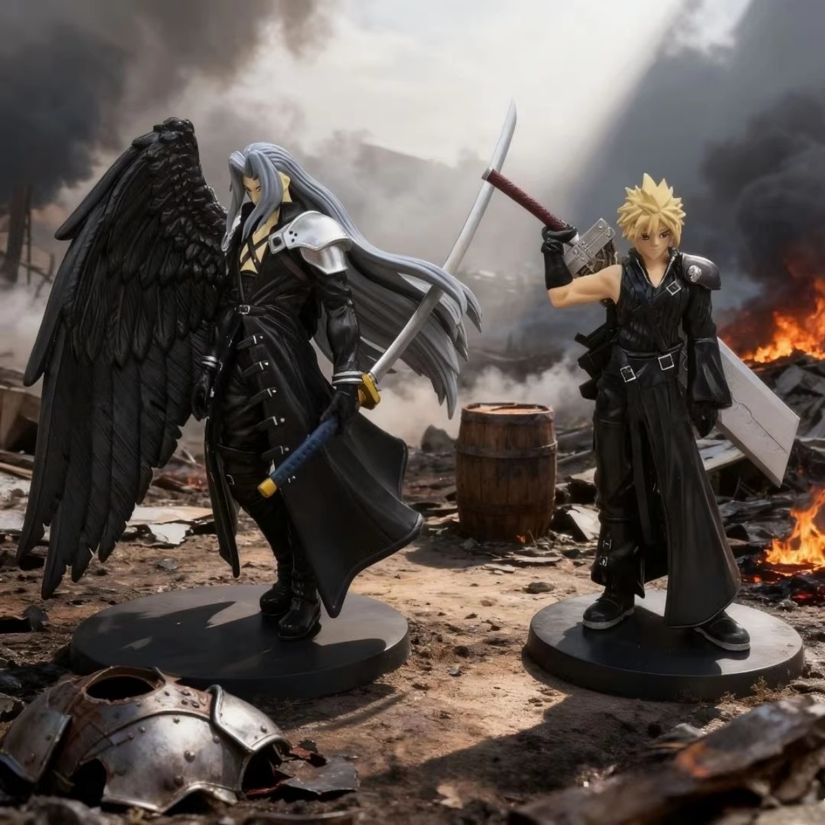 Model Kit Final Fantasy - อะนิเมะต่อสู้เกมแอ็คชั่นฟิกเกอร์ ริว เคน มาสเตอร์ส คลาวด์ สไตรฟ์