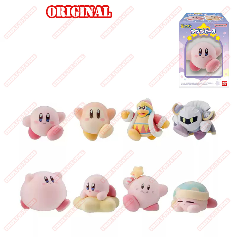 Model Kit Kirby - ของเล่นสะสมจากอนิเมะเกมคิร์บี้ของแท้จากบันได ตัวละครวอเดิลดี แบบกล่อง ฟล็อกกิ้ง กาชา ฟิกเกอร์โมเดลแอคชั่น