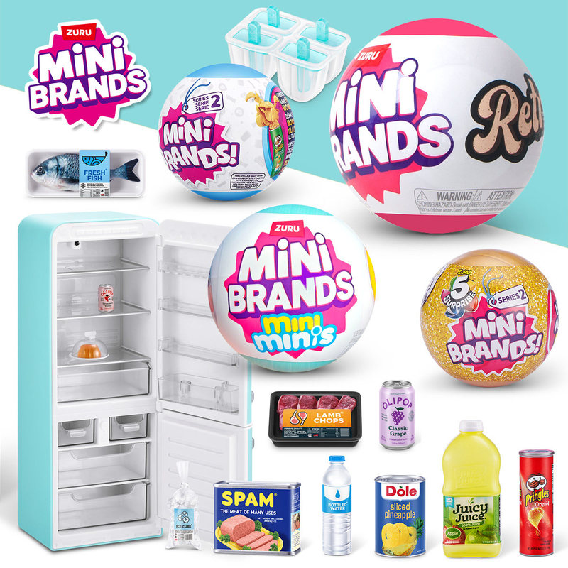 Model Kit House - ชุดของเล่นตู้เย็นจิ๋วเหมือนจริง ZURU MINI BRANDS ของเล่นบอลบลายด์บ็อกซ์ ของเล่นเด็ก
