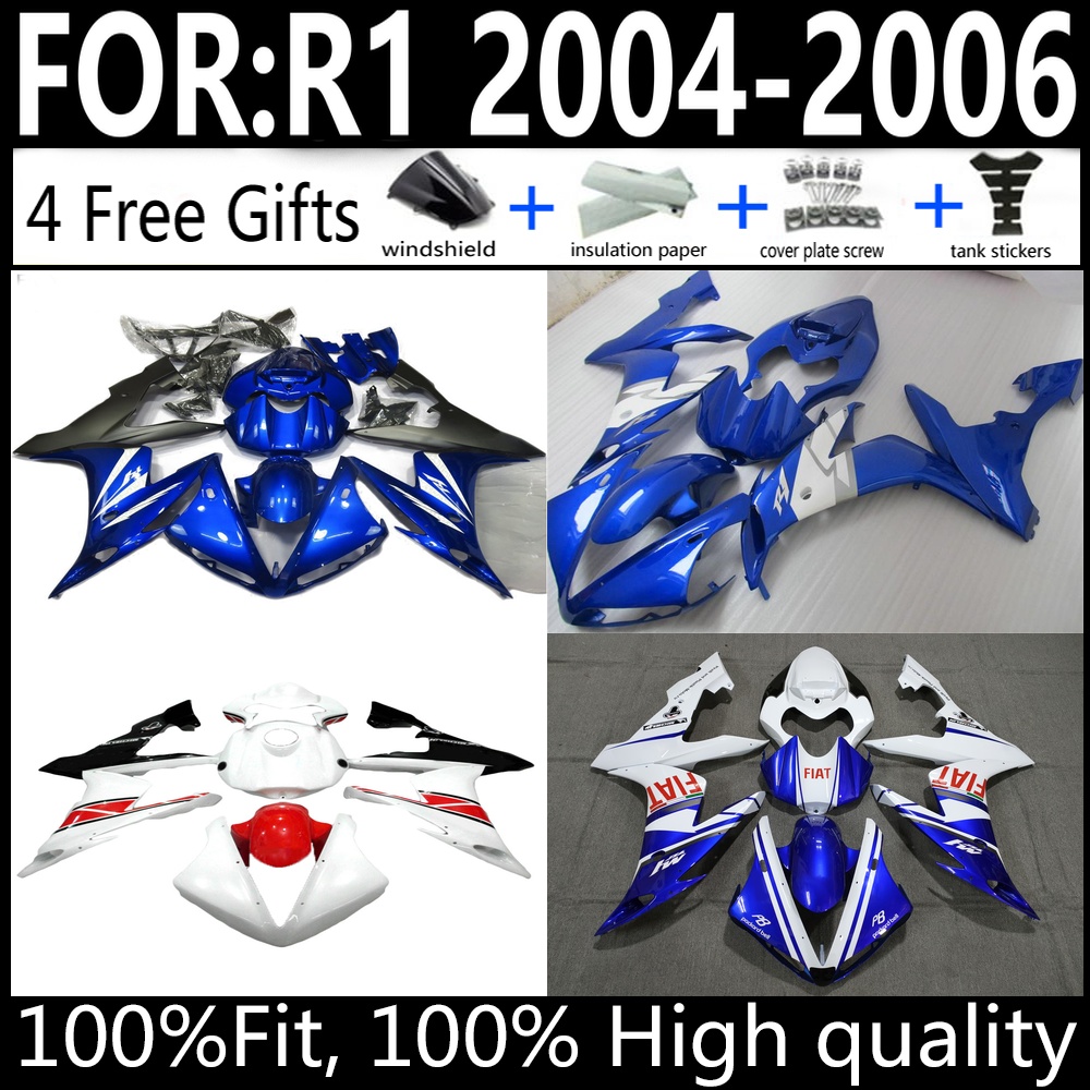 Model Kit Yamaha R1 - ชุดแฟริ่งแบบฉีดขึ้นรูปใต้เบาะสำหรับ Yamaha YZF-R1 2004-2006 ชุดครอบตัวถังคุณภาพสูง