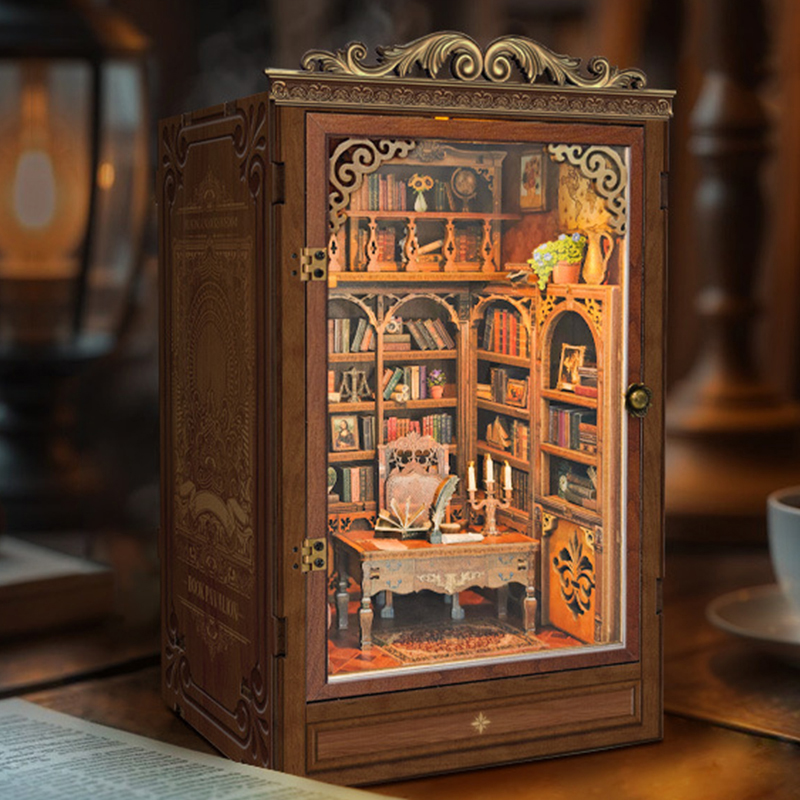 Model Kit House - DIY Book Nook Shelf ใส่ Time