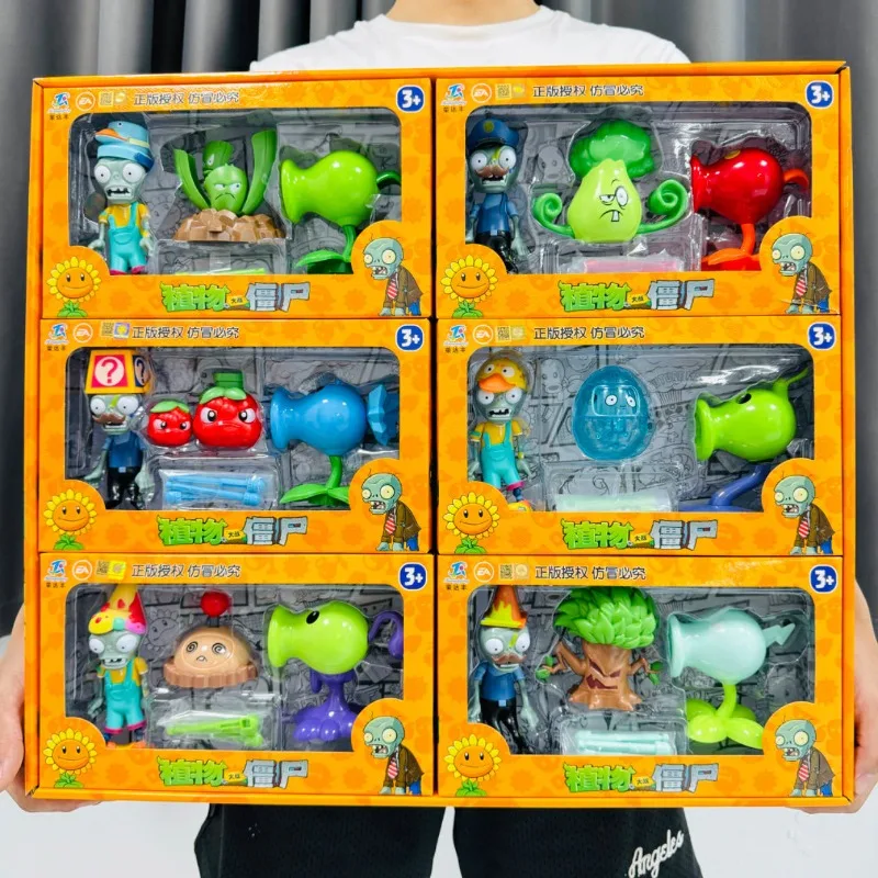 Model Kit Vs Action Figure - ชุดฟิกเกอร์การ์ตูนและเกม Plants Vs. Zombies ยอดนิยม ครบชุด