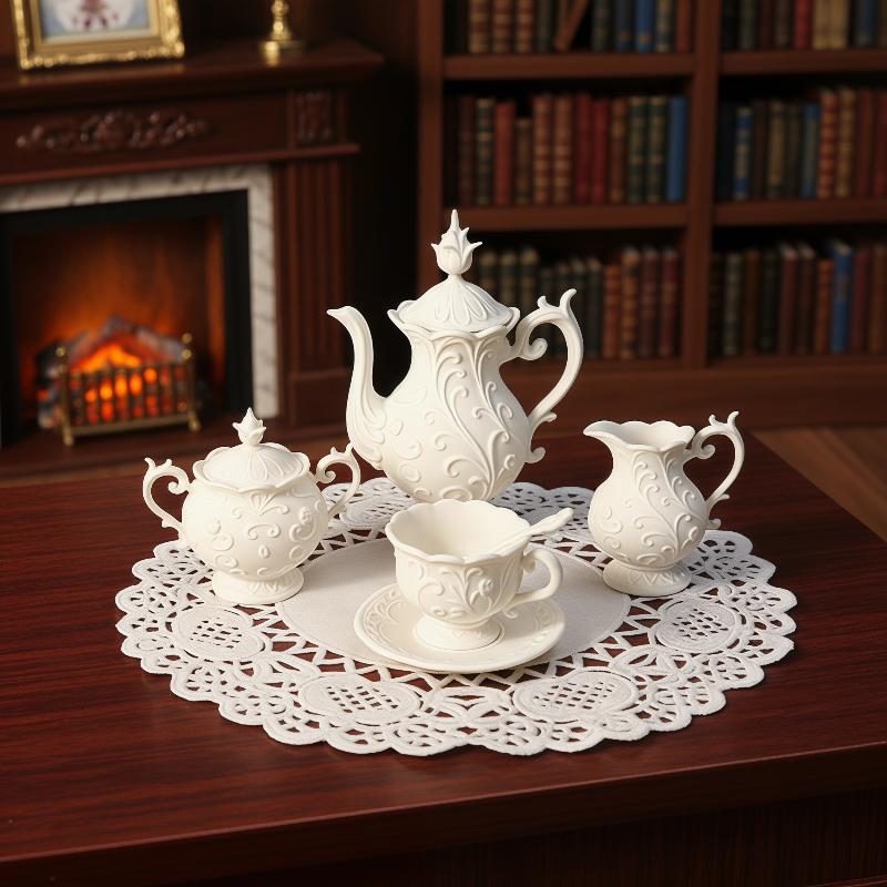 1 ชุดจำลองจานลายดอกไม้ขนาดเล็ก - Model Kit House บทวิจารณ์และราคา