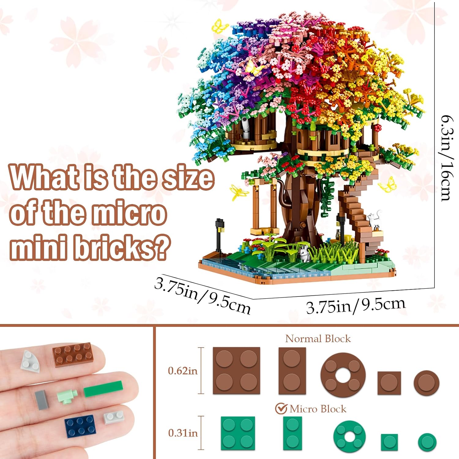 2338 ชิ้น DIY บ้านต้นไม้สายรุ้ - Model Kit House บทวิจารณ์และราคา