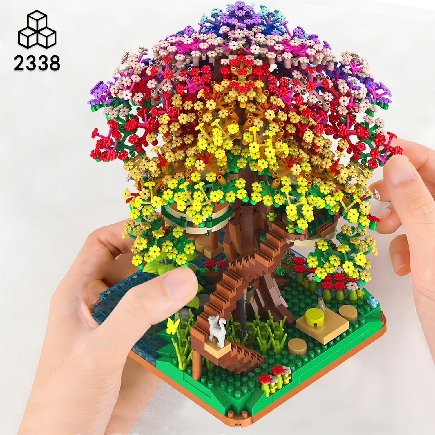 2338 ชิ้น DIY บ้านต้นไม้สายรุ้ - Model Kit House บทวิจารณ์และราคา